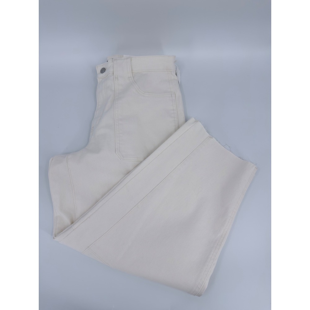 Free Assembly Carpenter Barrel Jeans Modern Women Size 12 Vanilla Cream White